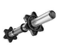 Barre d'haltères courte de 52 cm avec filetage et poignées antidérapantes, diamètre 30 mm