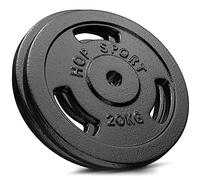 Disques de poids en fonte - HS HOP-SPORT - Set de 2 x 20 kg - Alésage 31 mm