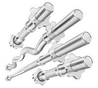 Hop-Sport Ensemble de barres de musculation en acier chromé: droite 167 cm + curl EZ 120 cm + courtes 2x40 cm, Diamètre de 30 mm Inox G