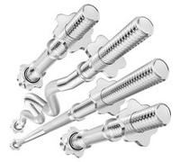 HOP-SPORT® Ensemble de Barres Droite 167 cm, Super curl EZ 120 cm, Courtes 2x40 cm, Barre de Musculation en Acier chromé, Diamètre de 30 mm, pour disques d’haltère 31 mm