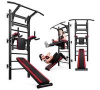 Hop-Sport Espalier multifonction avec barre de traction et banc de musculation robuste pour la maison, idéal pour la gymnastique et l'entraînement abdominal, charge maximale : 150 kg