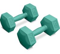 Hop-Sport Haltères courts en plastique, set de 2x1 kg, forme hexagonale, pratique & fonctionnel, idéal pour l'entraînement fitness à domicile