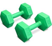 Hop-Sport Haltères courts en plastique, set de 2x2 kg, forme hexagonale, pratique & fonctionnel, idéal pour l'entraînement fitness à domicile
