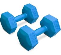 Hop-Sport Haltères courts en plastique, set de 2x3 kg, forme hexagonale, pratique & fonctionnel, idéal pour l'entraînement fitness à domicile