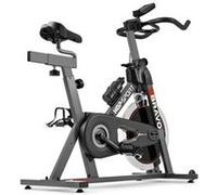 Hop-Sport Indoor Cycling HS-045IC Bravo, Vélo d’Appartement, Fitness, Biking, Silencieux, Roue d'inertie de 18 kg, 120 kg, Profile en Acier, Rouge Rouge G