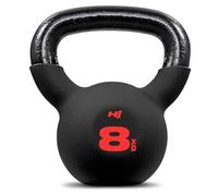 HOP-SPORT® Kettlebell en Fonte 8 kg, Bouilloire de Poids avec Poignée Ergonomique, Haltère à Boule pour Entraînement à Domicile de Musculation et Fitness