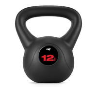 Hop-Sport Kettlebell en Vinyle Antidérapant 12 kg, Bouilloire de Poids avec Poignée Ergonomique, Haltère à Boule pour Entraînement de Musculation