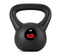 HOP-Sport® Kettlebell en Vinyle Antidérapant 12 kg, Bouilloire de Poids avec Poignée Ergonomique, Haltère à Boule pour Entraînement à Domicile de Musculation et Fitness