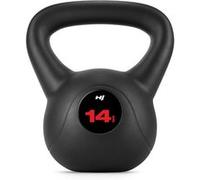 Kettlebell en Vinyle Antidérapant 14 kg Hop-Sport, Bouilloire de Poids avec Poignée, Haltère à Boule pour Entraînement à Domicile