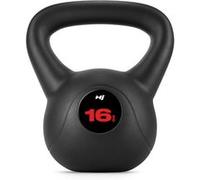 Kettlebell en Vinyle Antidérapant 16 kg Hop-Sport, Bouilloire de Poids avec Poignée, Haltère à Boule pour Entraînement à Domicile