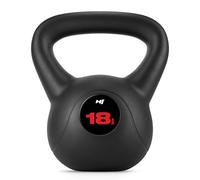 HOP-SPORT® Kettlebell en Vinyle Antidérapant 18 kg, Bouilloire de Poids avec Poignée Ergonomique, Haltère à Boule pour Entraînement à Domicile de Musculation et Fitness
