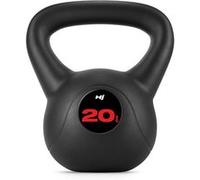 Kettlebell en Vinyle Antidérapant 20 kg Hop-Sport, Bouilloire de Poids avec Poignée, Haltère à Boule pour Entraînement à Domicile
