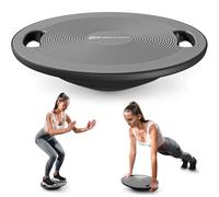 HOP-SPORT® Planche d'équilibre avec poignées, Diamètre 40 cm, Capacité de Charge de 150 kg, Plateau oscillant antidérapant, Balance Board pour l’amélioration de la Coordination