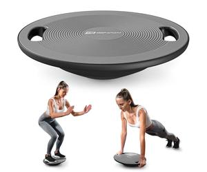 HOP-SPORT® Planche d'équilibre avec poignées, Diamètre 40 cm, Capacité de Charge de 150 kg, Plateau oscillant antidérapant, Balance Board pour l’amélioration de la Coordination