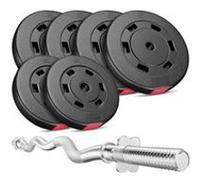 Set de 57 kg Barre d'Haltère avec Disques de poids, Ensemble d'haltères avec Barre SZ 120 cm, Kit d'haltères avec poids pour musculation 4x10 kg, 2x5