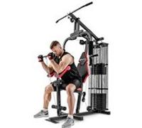 Hop-Sport Station de Musculation Multifonction HS-1044K, Appareil de musculation, Multigym avec 1 station + 66 kg, Station de fitness avec poulie haute, papillon et tirage latéral Noir/Rouge G
