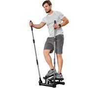 HOP-Sport® Stepper Fitness 2 en 1 HS-050S Norg pour Maison avec Compteur de Pas et Calories, Poignées de Marche Nordique, Cordes de Résistance, Écran LCD, Compact, Pliable, Capacité 100 kg