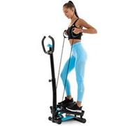 Stepper Rotatif HS-055S Noble, Swing Side, Stepper avec poignées réglables, Cordes élastiques et Compteur (Noir/Bleu)