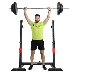 HOP-Sport® Support d'Haltères Réglable HS-1004L, Rack de Squat pour Barre Longue, Capacité Maximale 250 kg, Support de Musculation Ajustable pour Entraînement à Domicile, Repose Barre