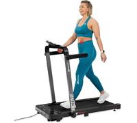 Hop-Sport Tapis de course HS-1300WLB Active, vitesse jusqu'à 14 km/h, surface de course 42x100 cm, pliable, tapis roulant électrique pour la maison avec télécommande Noir