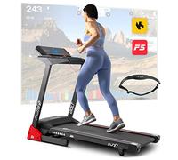 Hop-Sport Tapis de Course pour la Maison HS-1400Lb Bolt Pliable avec Commande App, Écran LCD, Bluetooth, Lecteur Mp3 et USB, Jusqu'à 14Km/H - INCL. Rouge G