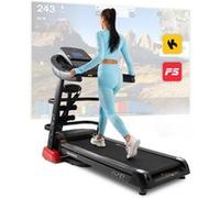 Hop-Sport Tapis de Course Pliable Inclinable HS-4000LB Ultima avec Masseur, Vitesse 0.8-20 km/h, Moteur 4,0 CV, Tapis de Course Motorisé, 12 Programmes, Inclinaison Jusqu'à 15° Noir G