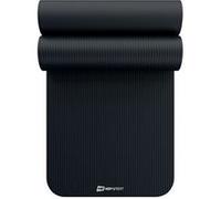 Hop-Sport Tapis de fitness 190 x 60 x 1,5 cm, tapis de yoga - ménageant les articulations & antidérapant, tapis de pilates en mousse NBR avec sangle de transport, Noir Noir G