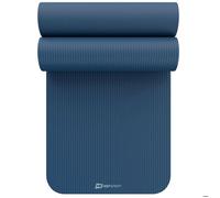 Hop-Sport Tapis de fitness 190x60x1,5 cm, Tapis de sport antidérapant, Tapis de yoga en mousse NBR + sangle de transport, Bleu