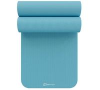 Hop-Sport Tapis de fitness 190 x 60 x 1,5 cm, tapis de yoga - ménageant les articulations & antidérapant, tapis de pilates en mousse NBR avec sangle de transport, Brume bleue Brume bleue