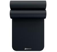 HOP-Sport® Tapis de Fitness antidérapant 190 x 60 x 1 cm, Tapis Pilates Yoga et Gymnastique avec Sangle de Transport en Mousse NBR pour Entraînement à la Maison, Noir