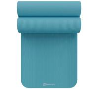 Hop-Sport Tapis de Fitness antidérapant 190 x 60 x 2 cm, Tapis Pilates Yoga et Gymnastique avec Sangle de Transport en Mousse NBR pour Entraînement à la Maison, Doux pour la Peau, Brume bleue
