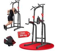 Hop-Sport Station de musculation HS-1018K, Dips Station, Barre de Traction, Chaise Romaine avec Support pour Haltères, Max. 300 kg