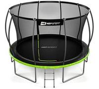 Hop-Sport Trampoline Extérieur Enfant 366 cm, Kit Complet, Filet de sécurité Interieur, Tapis de Saut, Échelle, Housse de Protection de Bord, Capacité de Charge 150 kg, Certificats de sécurité