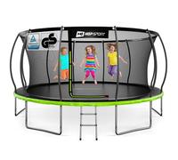 Hop-Sport Trampoline Extérieur Rond pour Enfants 488cm, Kit Complet Jardin, Filet de sécurité, Max. 150kg, Certificat TÜV/GS
