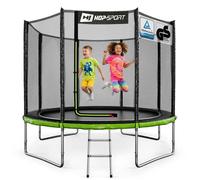 Hop-Sport Trampoline Rond pour Enfants 305cm, Kit Complet Jardin, Filet de sécurité Extérieur, Max. 150kg, Certificat TÜV/GS