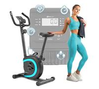 Hop-Sport Vélo d’appartement HS-015H Vox, Roue d’inertie de 5 kg, Résistance magnétique réglable à 8 niveaux, Ordinateur LCD et Capteurs cardiaques, Vélo stationnaire compact et silencieux max. 120 kg