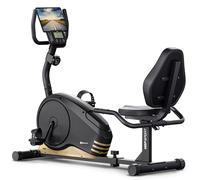 Vélo d’appartement Semi-allongé APP compatible Bluetooth Hop-Sport HS-040L Root, 16 Niveaux de résistance, Roue d'inertie 9,5 kg, Captures de Pouls Doré G