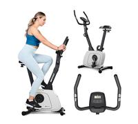 Vélo d'appartement connecté Hop-Sport, Résistance magnétique 8 niveaux HS-3000H Nexon, Bluetooth et Kinomap, Max. 120 kg, Gris