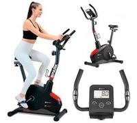 Hop-Sport Vélo d'appartement HS-2080 Spark, Roue inertie 9 kg, 8 Niveaux de Résistance magnétique, Vélo d'intérieur avec Capteurs de Pouls et Ordinateur, Max. 120 kg, Rouge Rouge G