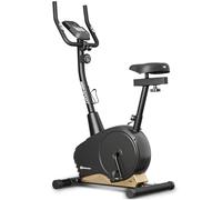 HOP-SPORT® Vélo d'appartement l'APP compatible et Bluetooth HS-2080 Spark, Roue d'inertie 9 kg, 16 Niveaux de Résistance magnétique, Capteurs de Pulse, Vélo de Fitness pour la Maison, Doré