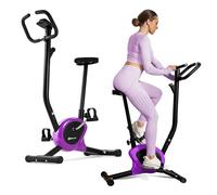 HOP-Sport® Vélo d'Appartement Mécanique HS-010H Rio, Compact pour Maison, Résistance Réglable, Ordinateur d'Entraînement avec Suivi des Calories, Pédales Antidérapantes, Jusqu'à 120 kg, Violet