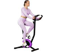 Hop-Sport Vélo d'Appartement Mécanique HS-010H Rio, Compact, Résistance Réglable, Ordinateur d'Entraînement avec Suivi des Calories, Distance et Temps, Pédales Antidérapantes, Jusqu'à 120 kg, Violet