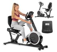 Hop-Sport Vélo d'appartement HS-060L Pulse, semi-allongé, dossier, 8 niveaux, roue 15 kg, écran LCD
