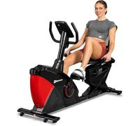 Hop-Sport Vélo d'appartement Semi-Allongé HS-070L Helix Masse d'inertie 18,5 kg, Siège réglable avec Dossier,Ordinateur Multifonctionnel, roulettes de Transport (Rouge) Rouge
