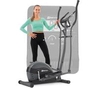 Hop-Sport Vélo elliptique HS-003C Focus, Résistance Magnétique avec la Roue d’inertie de 9 kg, Cross Trainer pour la Maison avec Ecran LCD et Pulsomètres, Poids Max. 120 kg, Gris