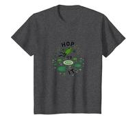 Hop to It : Leaping Frog Motivational Pond Life T-Shirt, Enfant, Chiné Foncé, 4 Ans