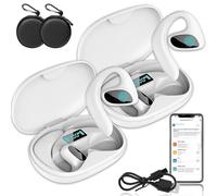 HOPASRISEE Meacode AI Translation Earbuds, 3 in 1 Bluetooth AI Translation Earbuds Real Time with 156, Noise Canceling, 30h Battery, Open-Ear Design, for Business, Learning & Travel (White*2)