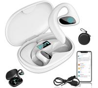HOPASRISEE Meacode AI Translation Earbuds, 3 in 1 Bluetooth AI Translation Earbuds Real Time with 156, Noise Canceling, 30h Battery, Open-Ear Design, for Business, Learning & Travel (White)