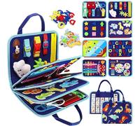 HOPASRISEE Toddla Montessori Busy Board, Montessori Busy Board, Toddler Busy Book for Children Aged 18 Months to 5 Years, Sensory Boards Suitable for Home, Car, Travel(A)