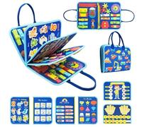 HOPASRISEE Toddla Montessori Busy Board, Montessori Busy Board, Toddler Busy Book for Children Aged 18 Months to 5 Years, Sensory Boards Suitable for Home, Car, Travel(G)